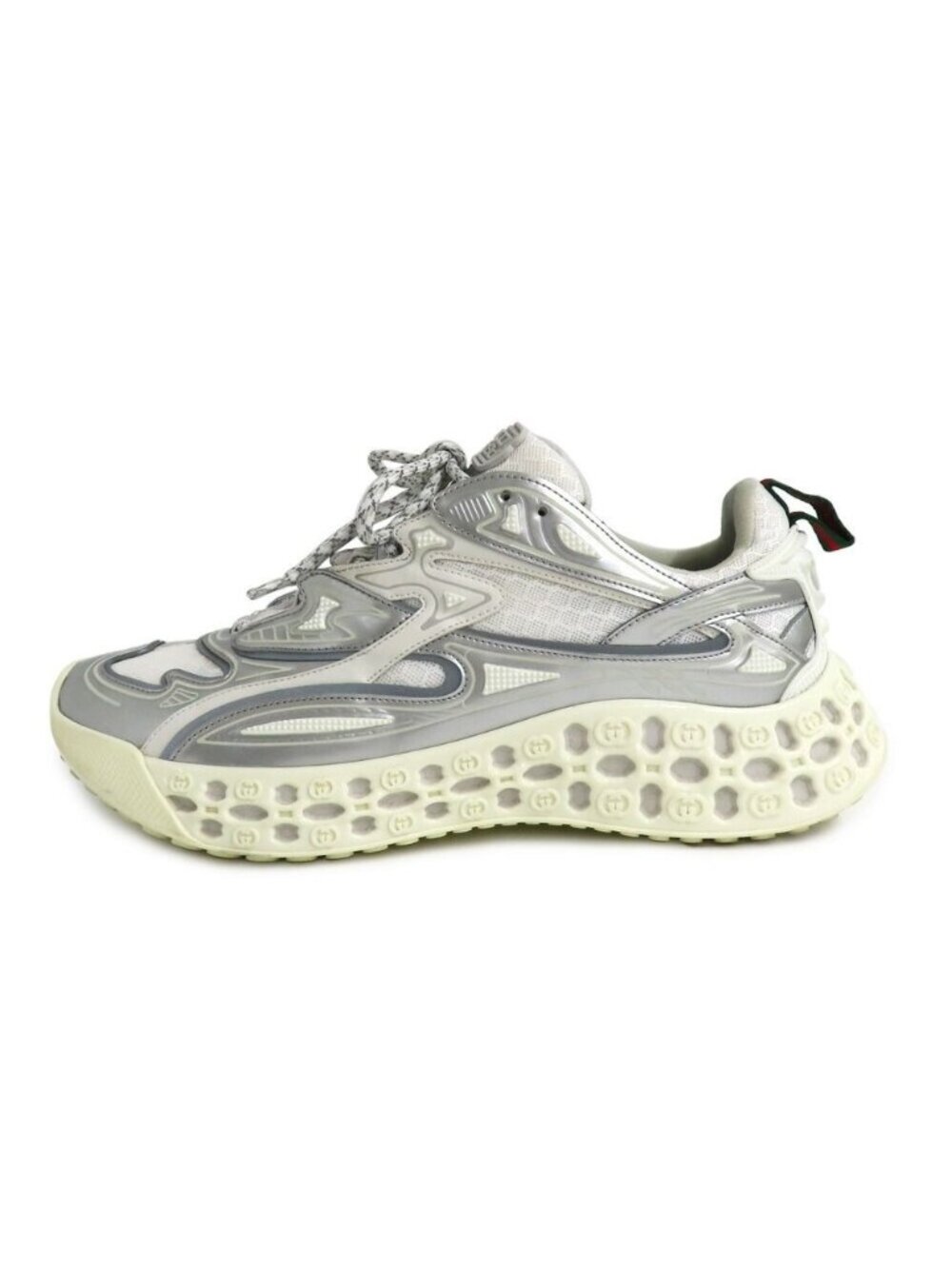 Gucci T Cube Sneakers Demetra Mesh 7.5 Gray White Low